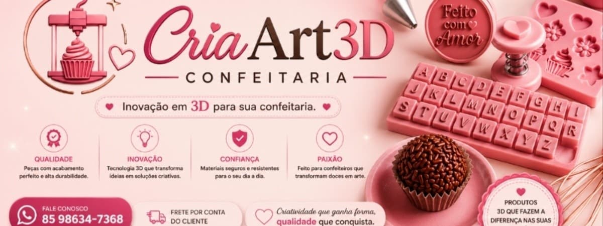 Capa de CriaArt3d Confeitaria