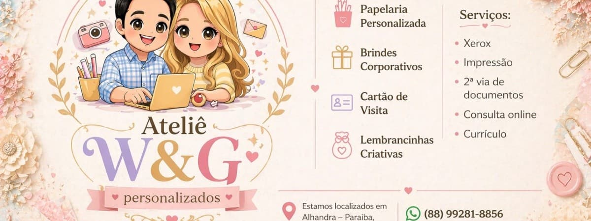 Capa de Ateliê W&G personalizados