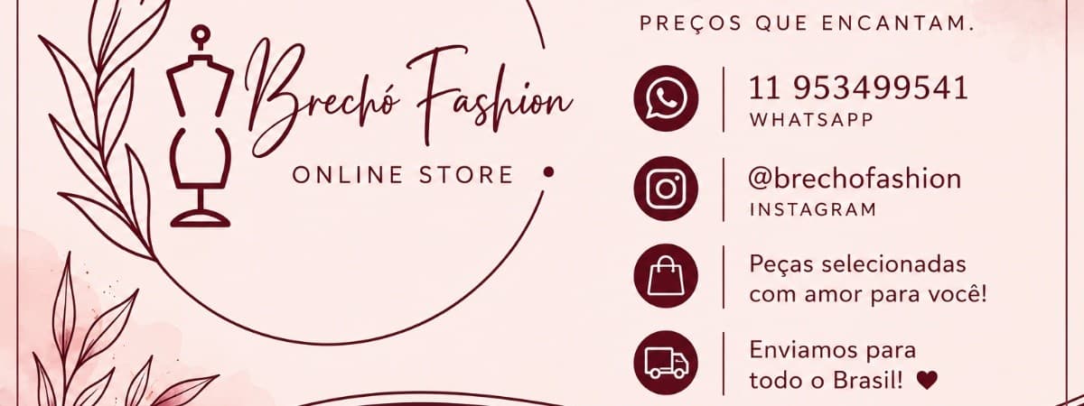 Capa de Brechó fashion