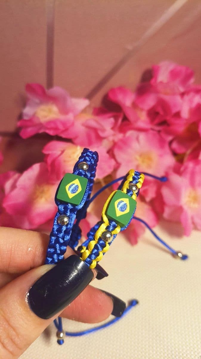 🇧🇷 Pulseira Bandeira do Brasil✨💚