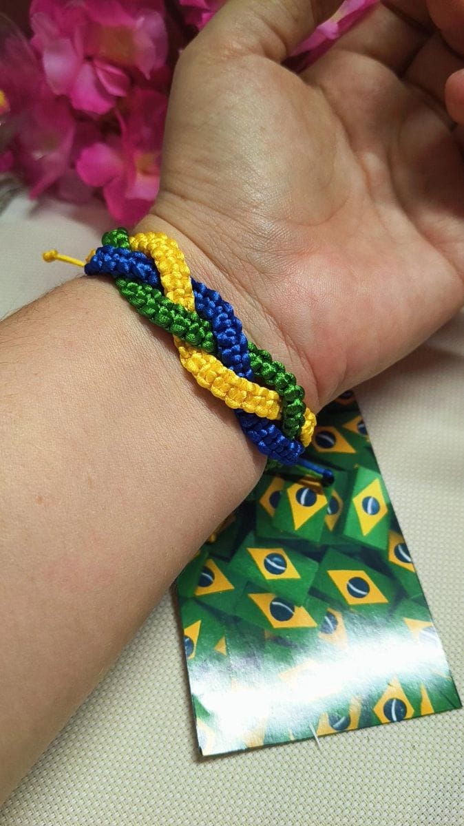 Pulseira Macrame trançada ✨🇧🇷 - Foto 4