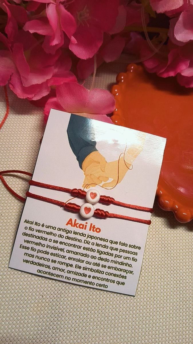 ❤️ Pulseira Akai Ito – Fio Vermelho do Destino ❤️ - Foto 2