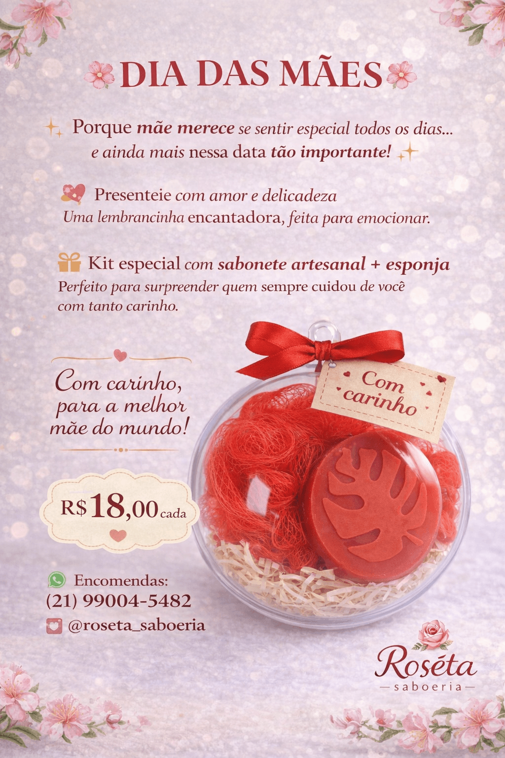 Sabonete artesanal e um esponja