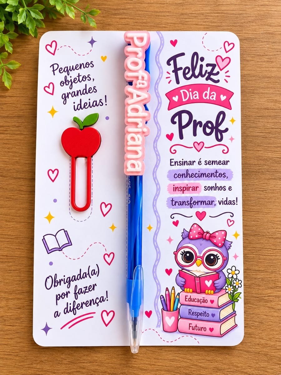 Caneta com ponteira personalizada e Clips - Especial dia dos Professores - Foto 1