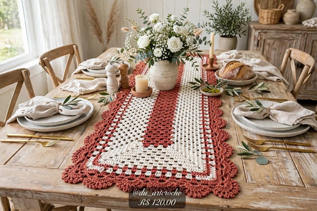 Trilho De Mesa Alessandra - Foto 2