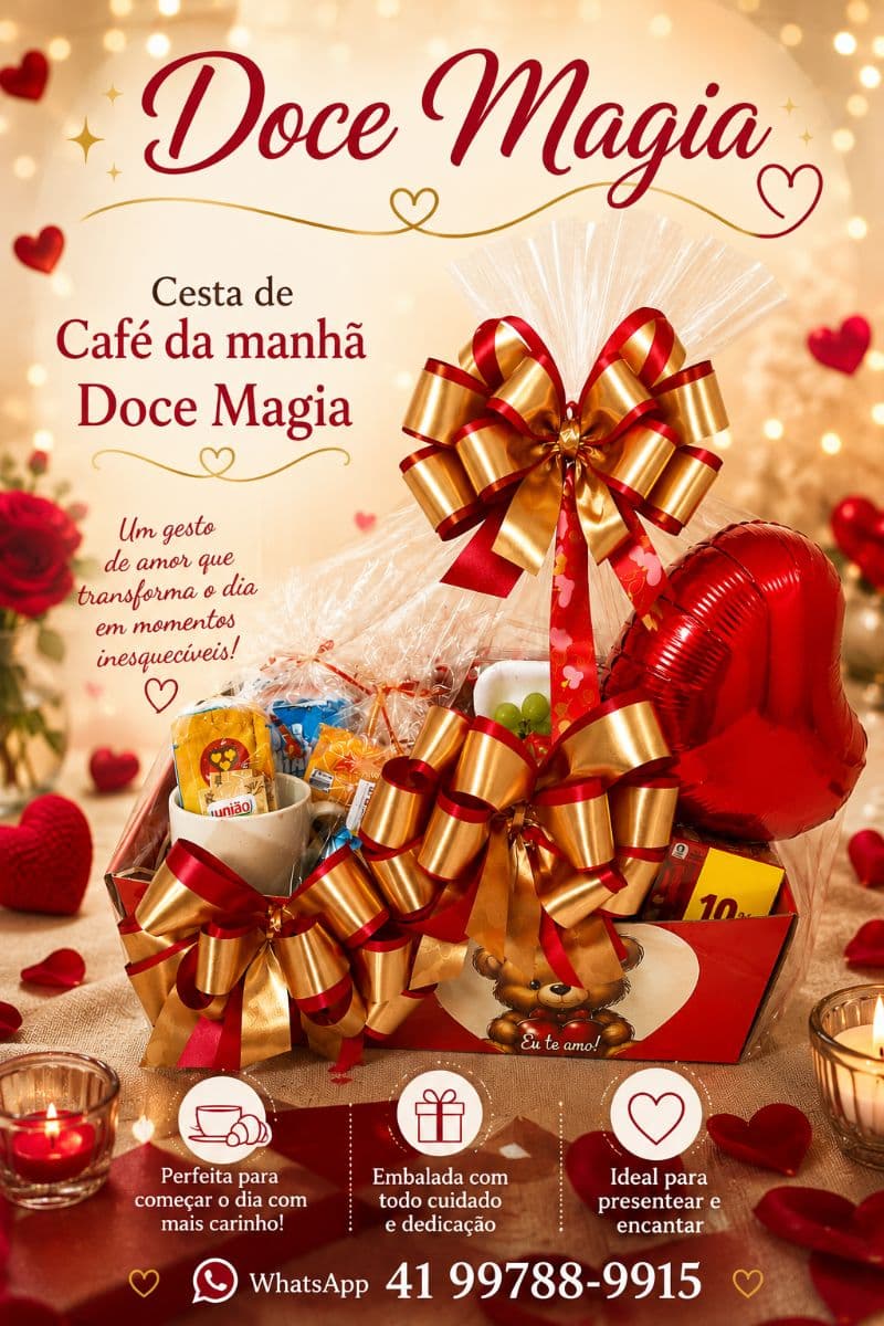 Cesta de Café Manhã/Tarde Eu Te Amo