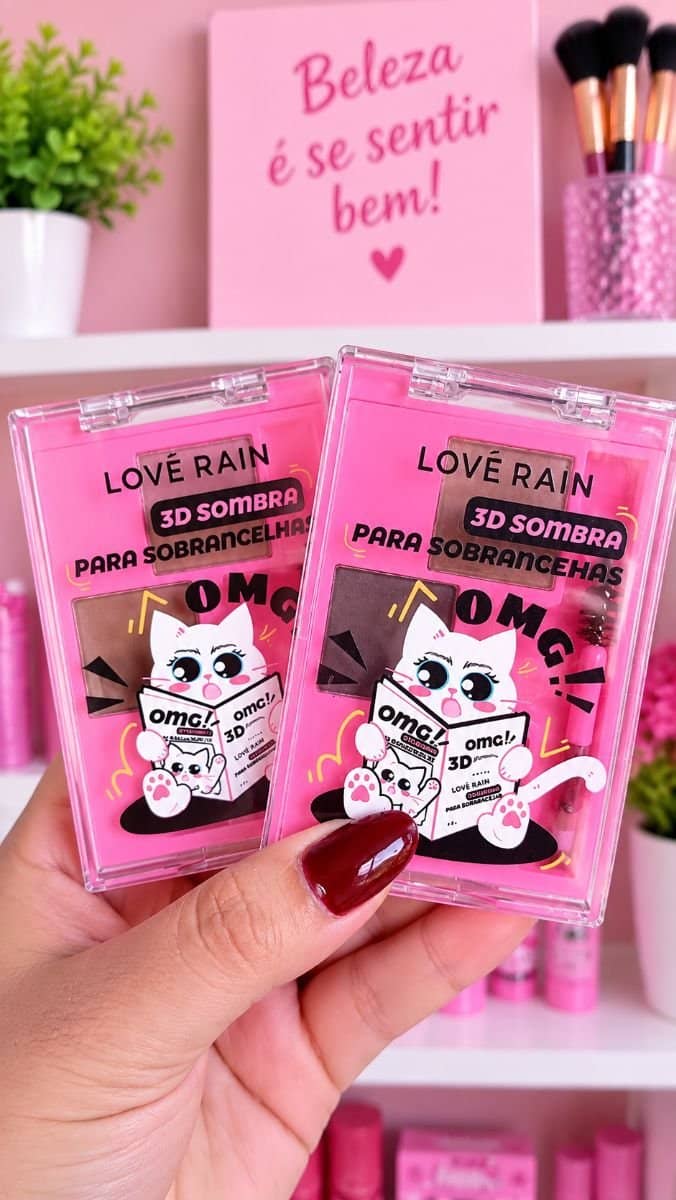 Paleta Lové Rain 3 D sombra para sobrancelhas