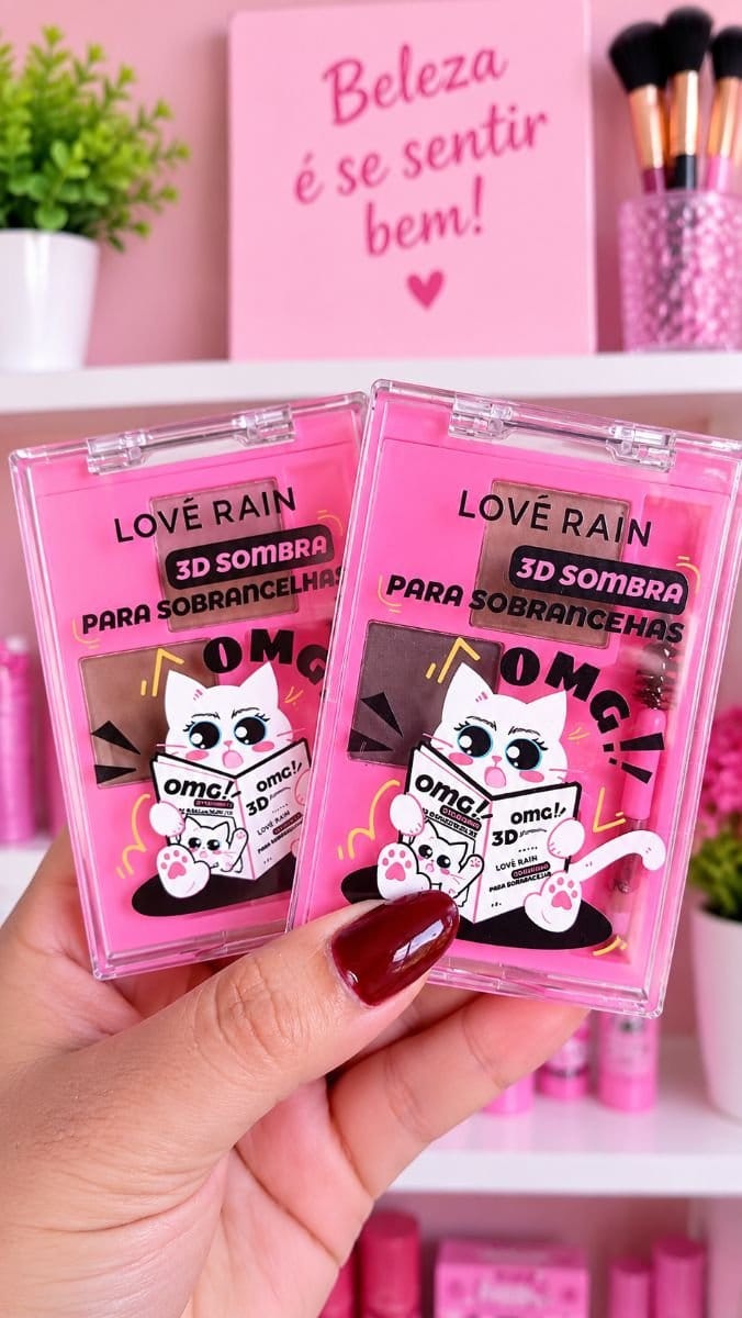Paleta Lové Rain 3 D sombra para sobrancelhas - Foto 1