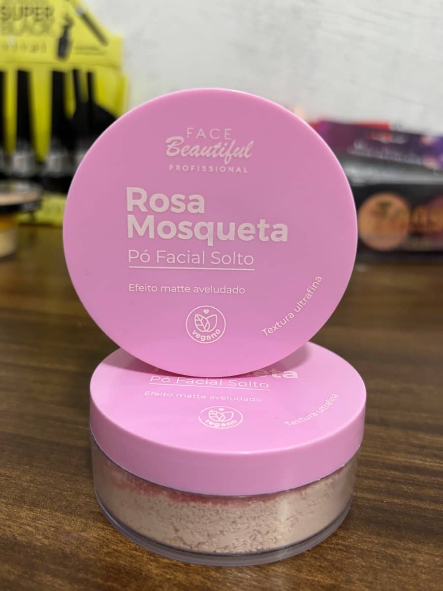 Pó Facial Solto Rosa Mosqueta