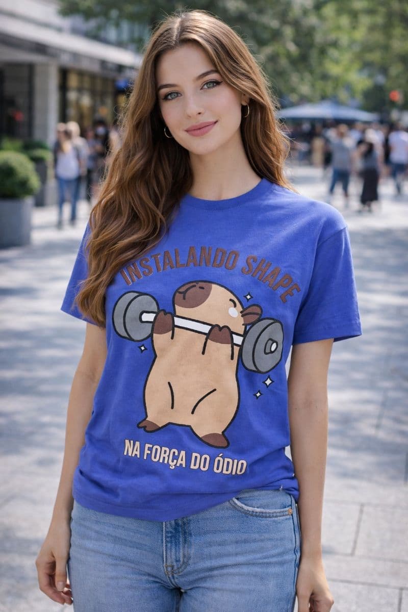 Camiseta T-shirt Instalando o Shape