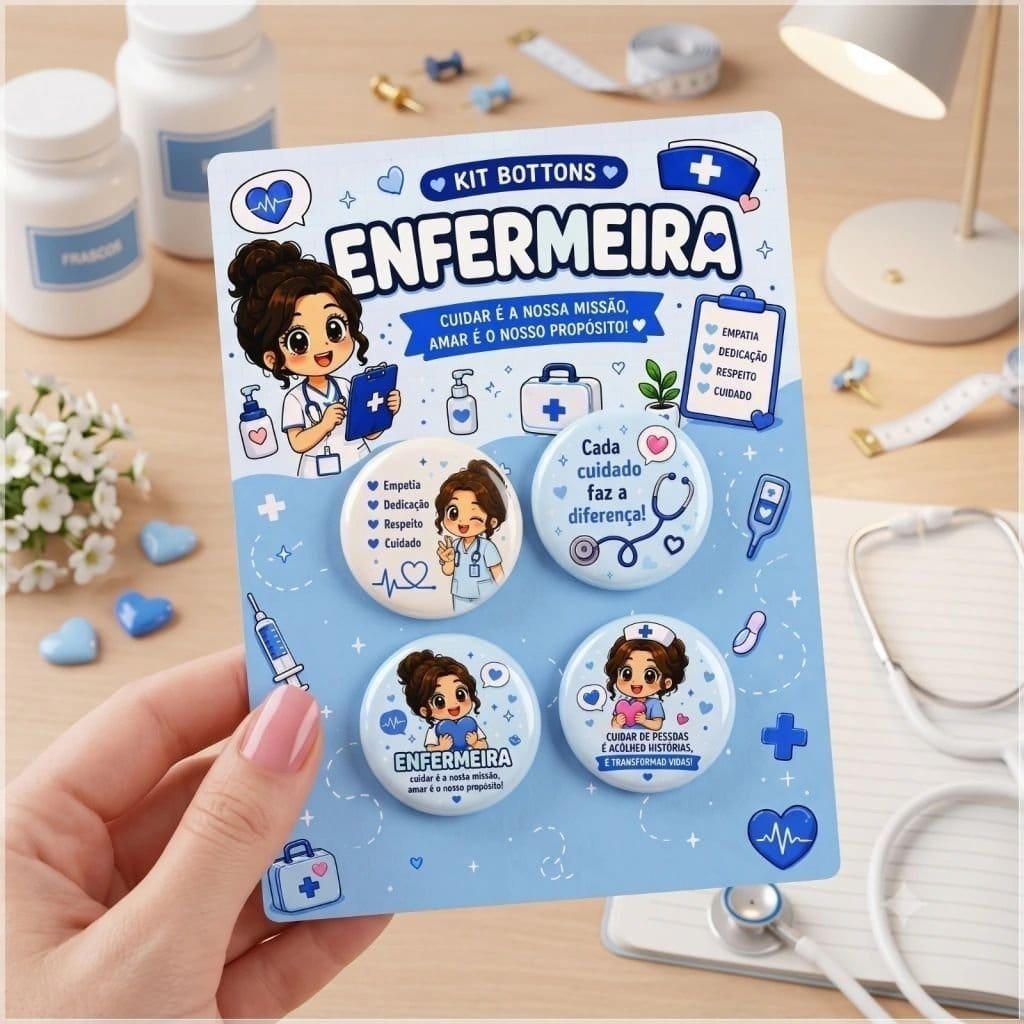Kit de cards de bottons com 4 unidades de 32mm - Foto 2