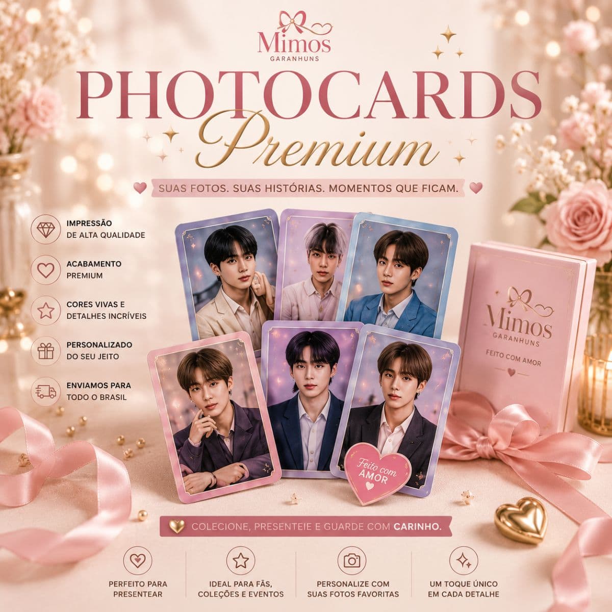 Photocards Premium Personalizados – Mimos Garanhuns