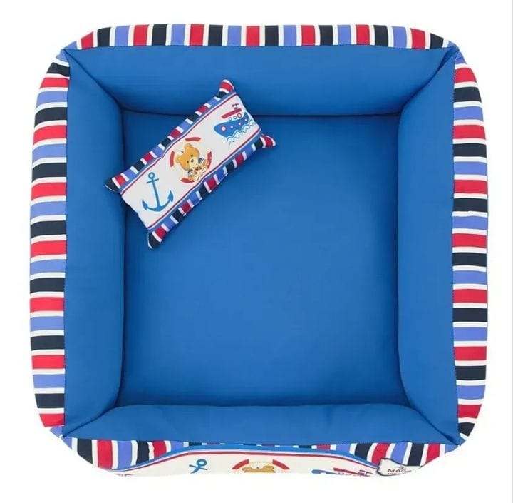 Cama Pet Oxford + Jogo Americano Estampado 03 Peças - Nuvem Azul - Foto 3