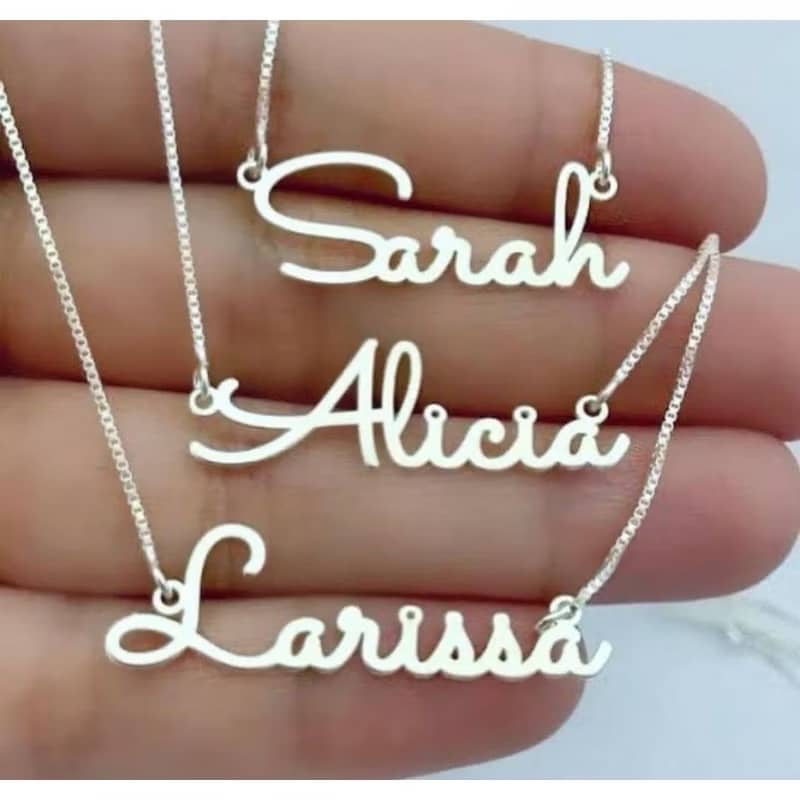 Colar prata com nome