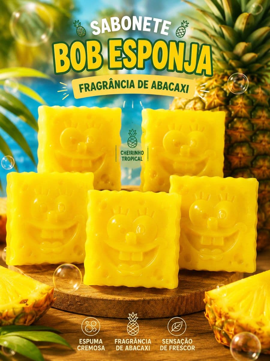 Sabonete de Abacaxi do Bob esponja