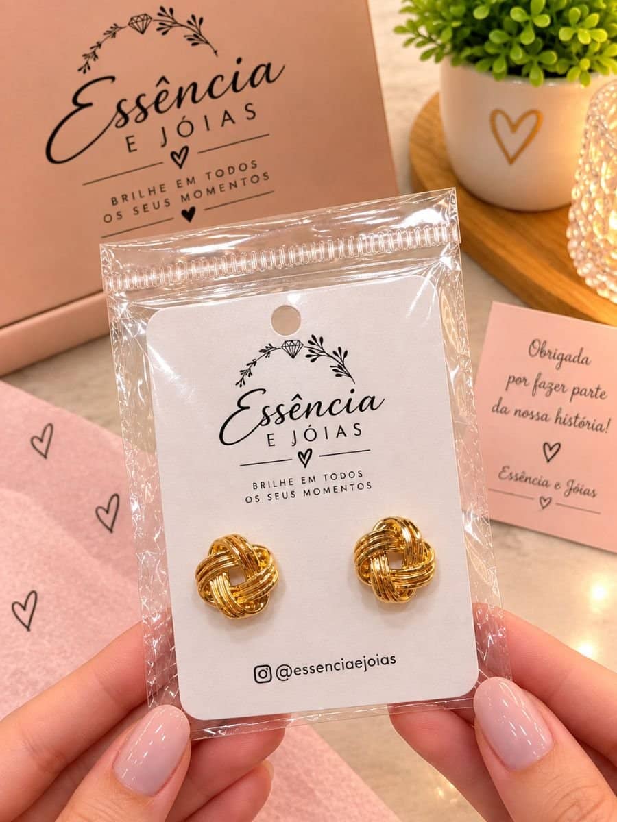 Brinco Delicado Ouro - Semi Jóia
