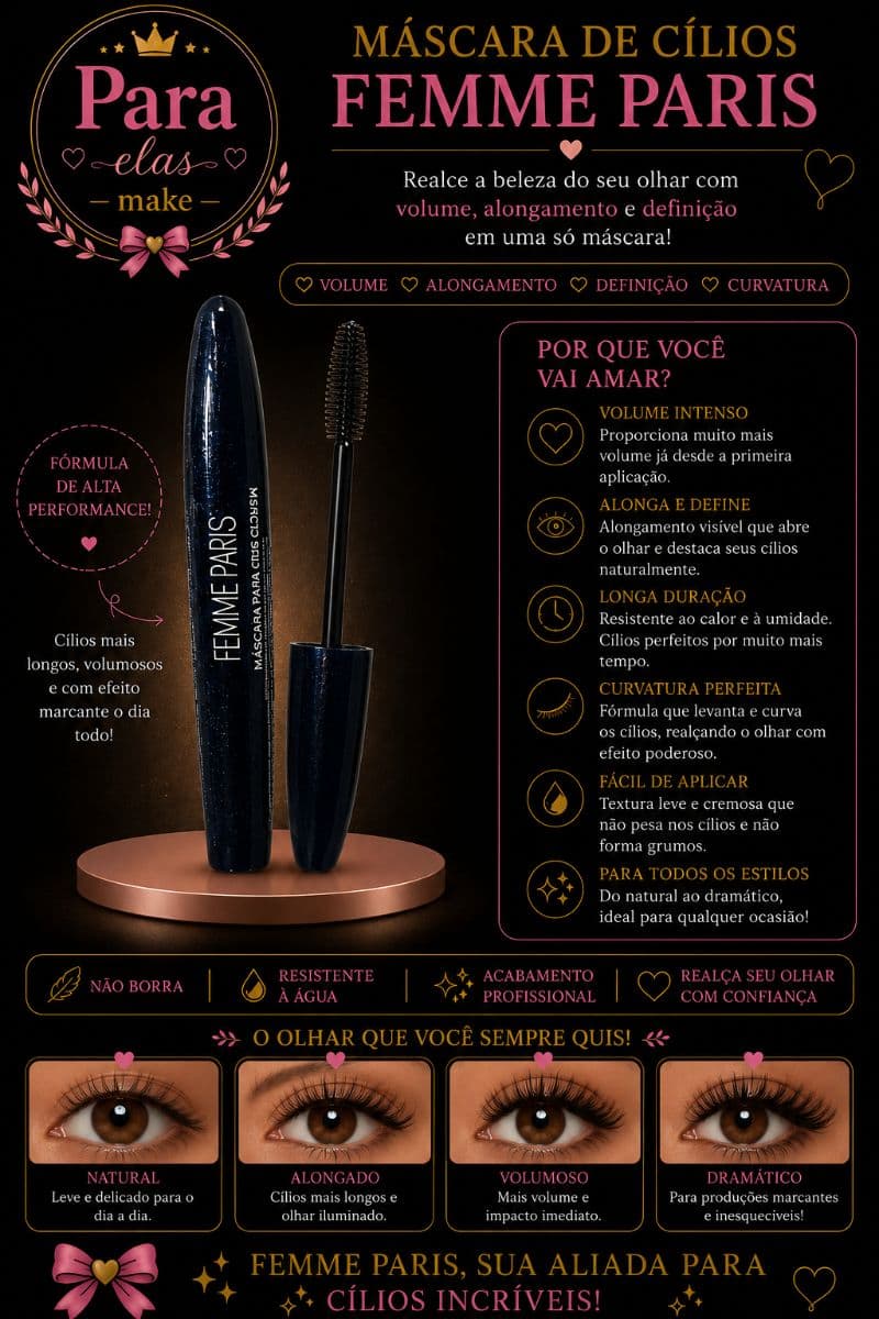 Máscara de cílios Femme Paris