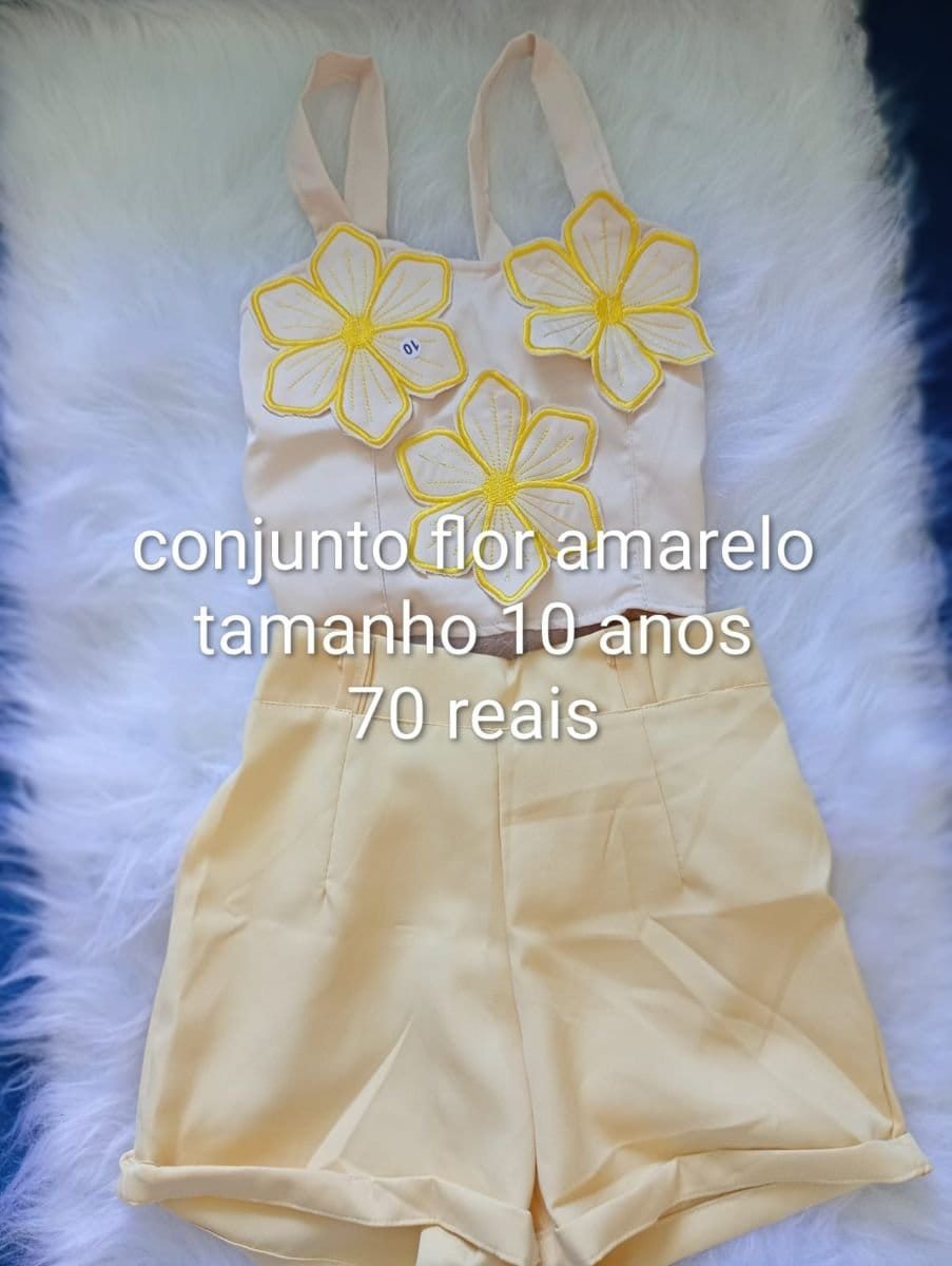 Canjunto Flor Amarelo 10 anos - Foto 1