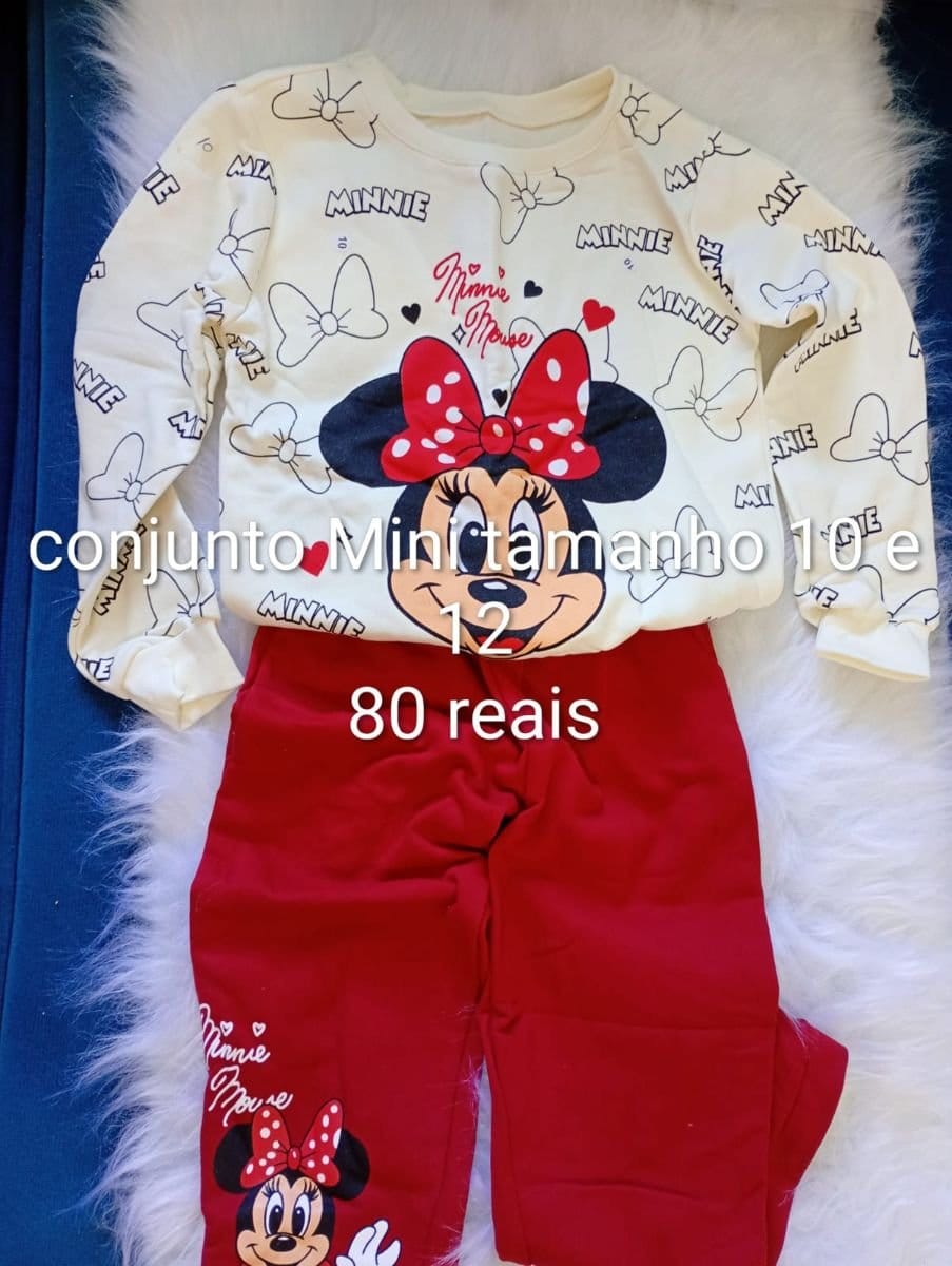 Conjunto Minie Tamanho 10 e 12 - Foto 1
