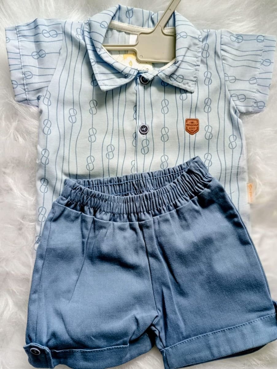 Conjunto social azul Tamanho P - Foto 1