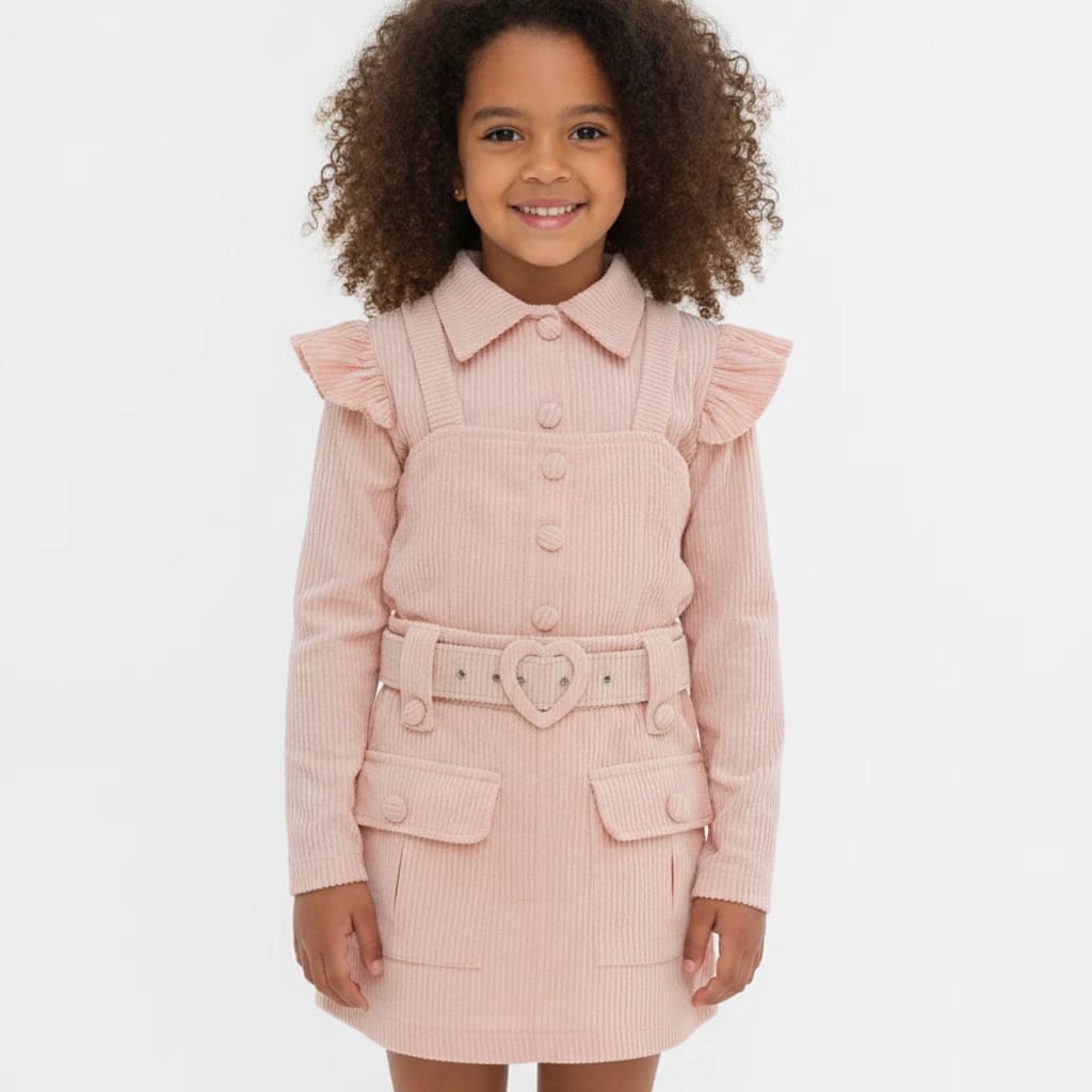 Conjunto de Tricô Rosa e Preto - 4 e 8 anos - Foto 2