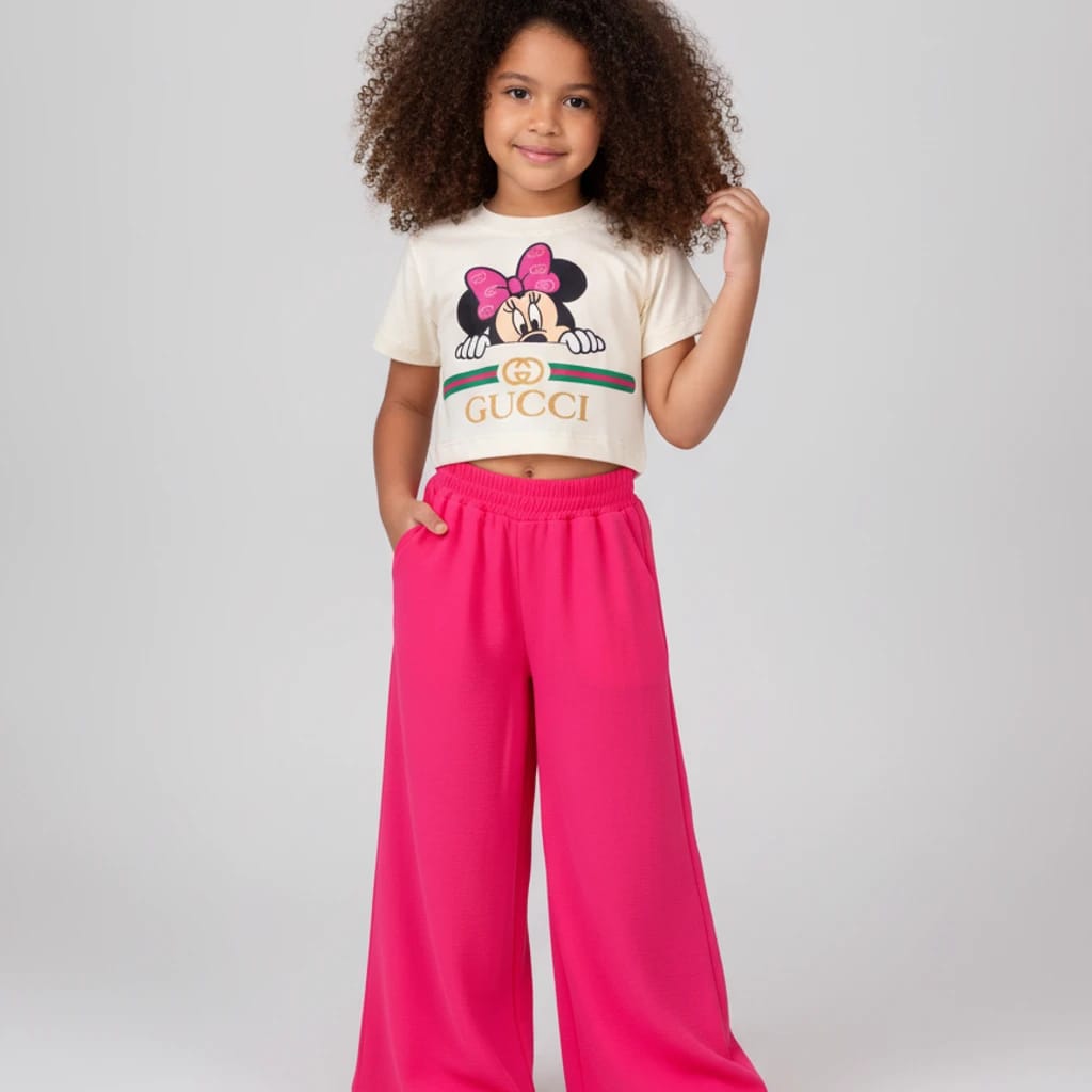 Calça Pantalona e Crop Minie - Foto 2