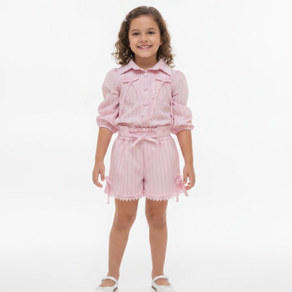 Conjunto Alfaiataria Rosa 4 anos - Foto 2