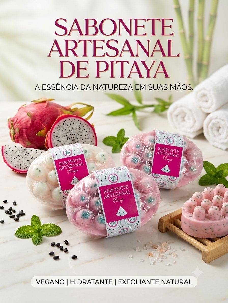 Sabonete de pitaya massageador - Foto 1