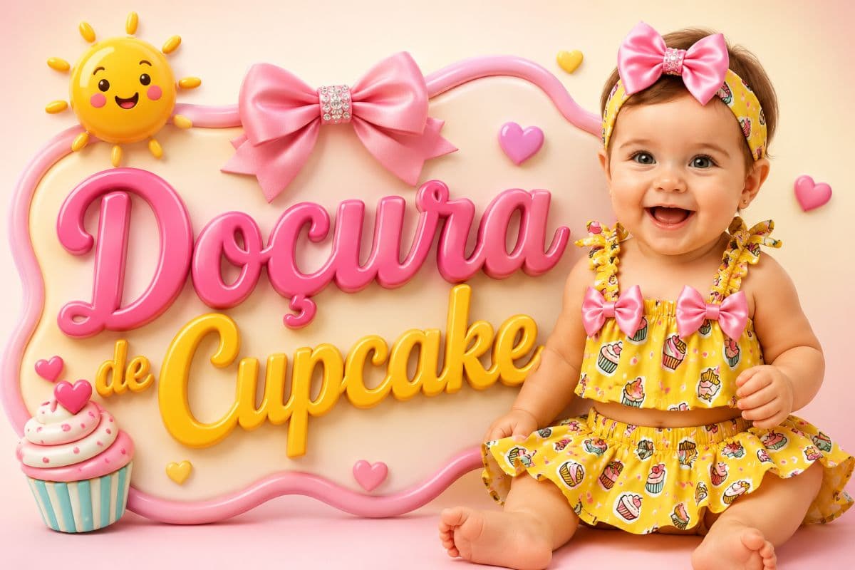 Doçura Cupcake Conjunto Saia