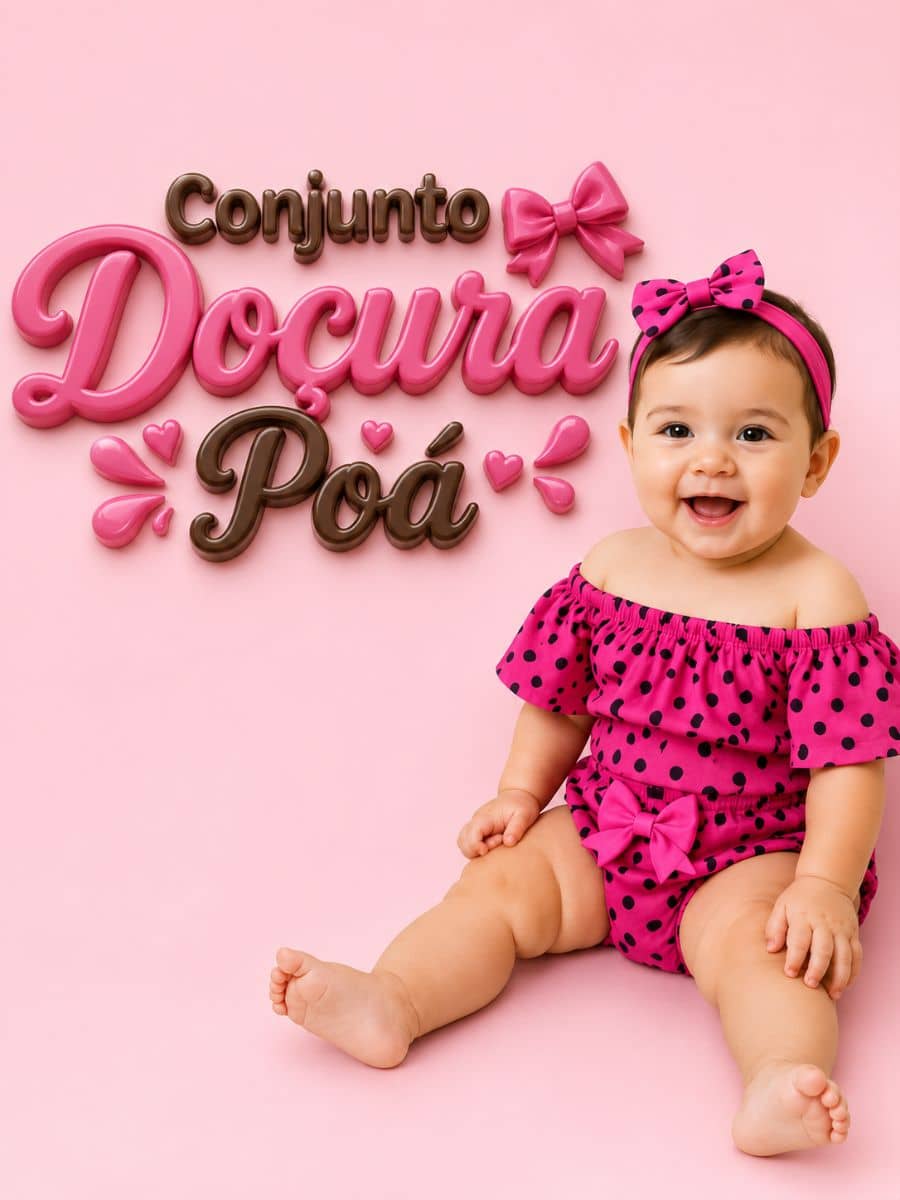 Conjunto Doçura Poá Ombro a ombro