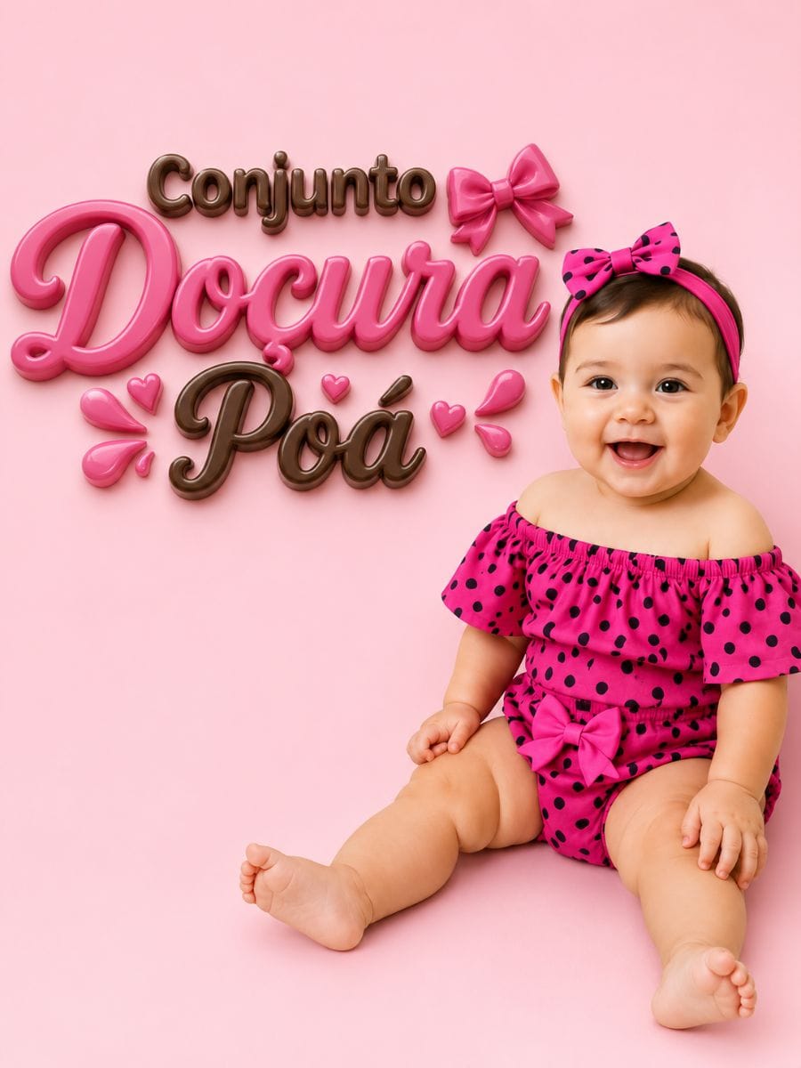 Conjunto Doçura Poá Ombro a ombro - Foto 1
