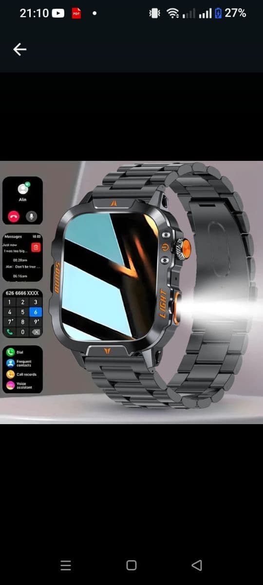 Relógio smartwatch inteligente