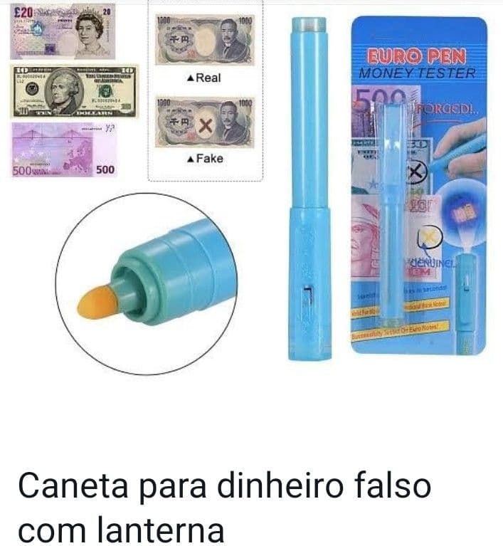 Caneta detectar nota falta