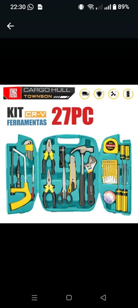 Kit de ferramentas 27 peças