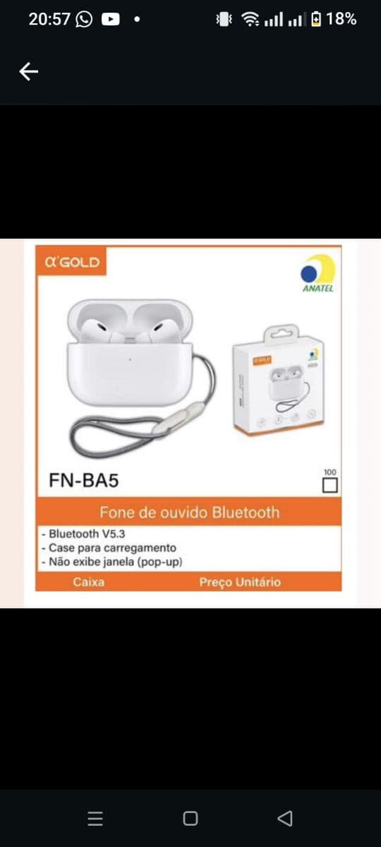 Fone de ouvido