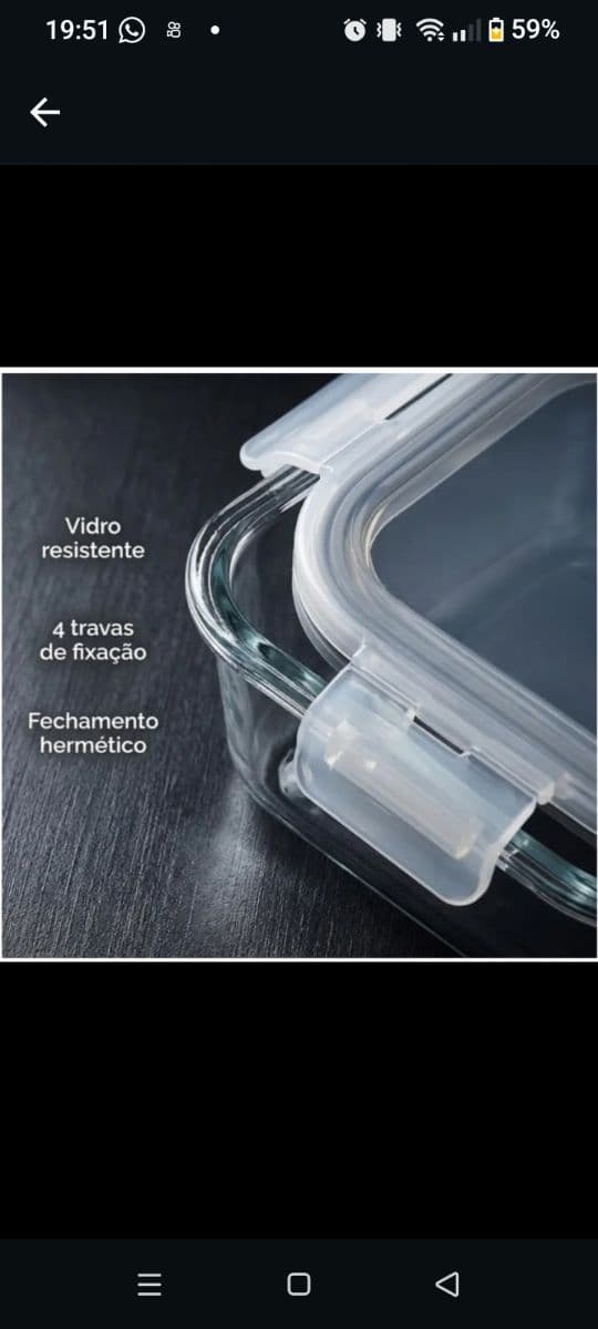 Tapoer de vidro kit com 10