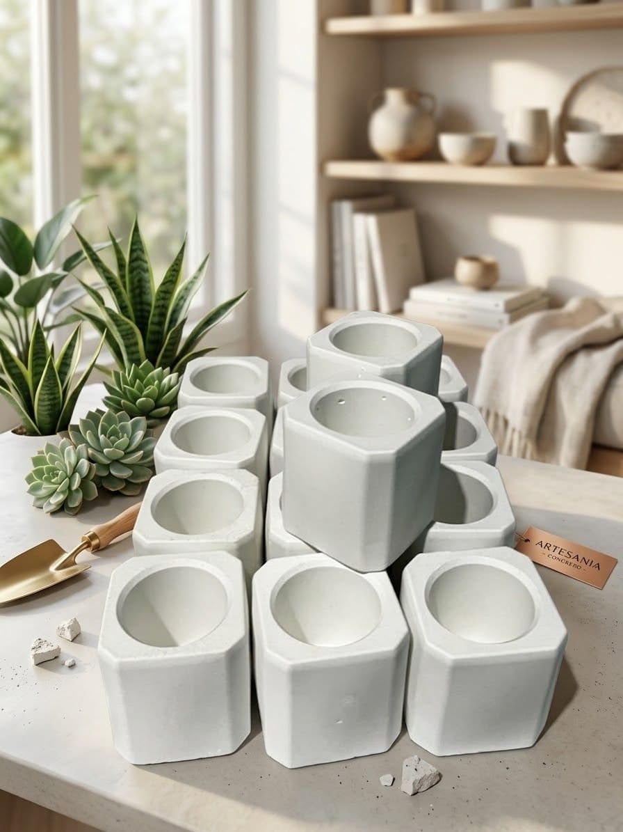 Vasinhos em gesso resinado para lembrancinhas. Kit com 30 - Foto 3