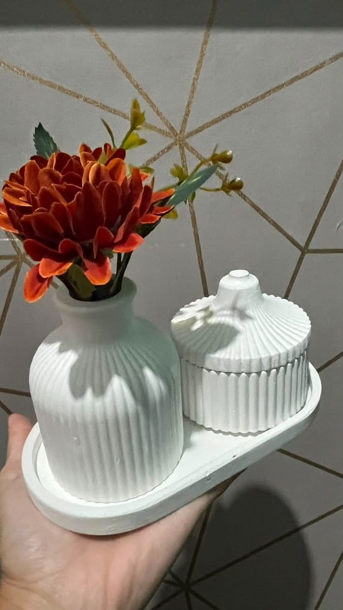 Kit decoração em gesso impermeabilzado. - Foto 3