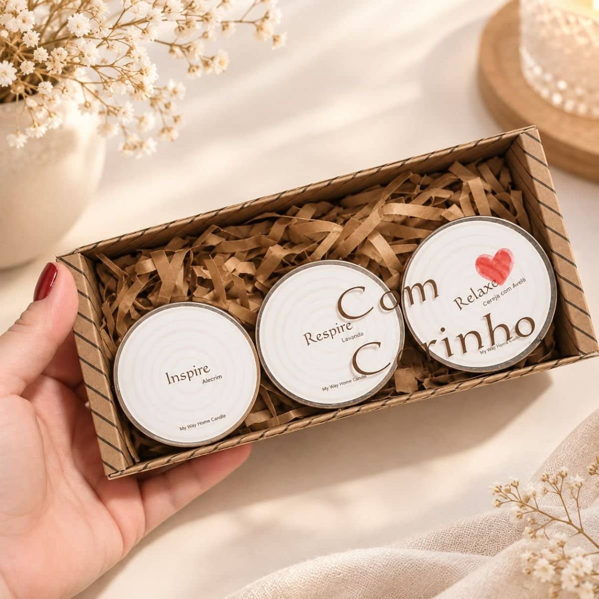 Trio de Velas Aromáticas