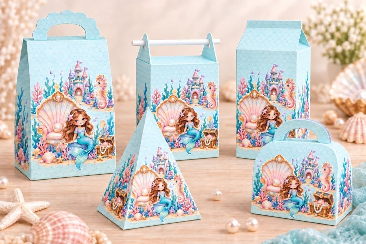 Kit Personalizado Sereia Encantada – 5 Caixinhas - Foto 1