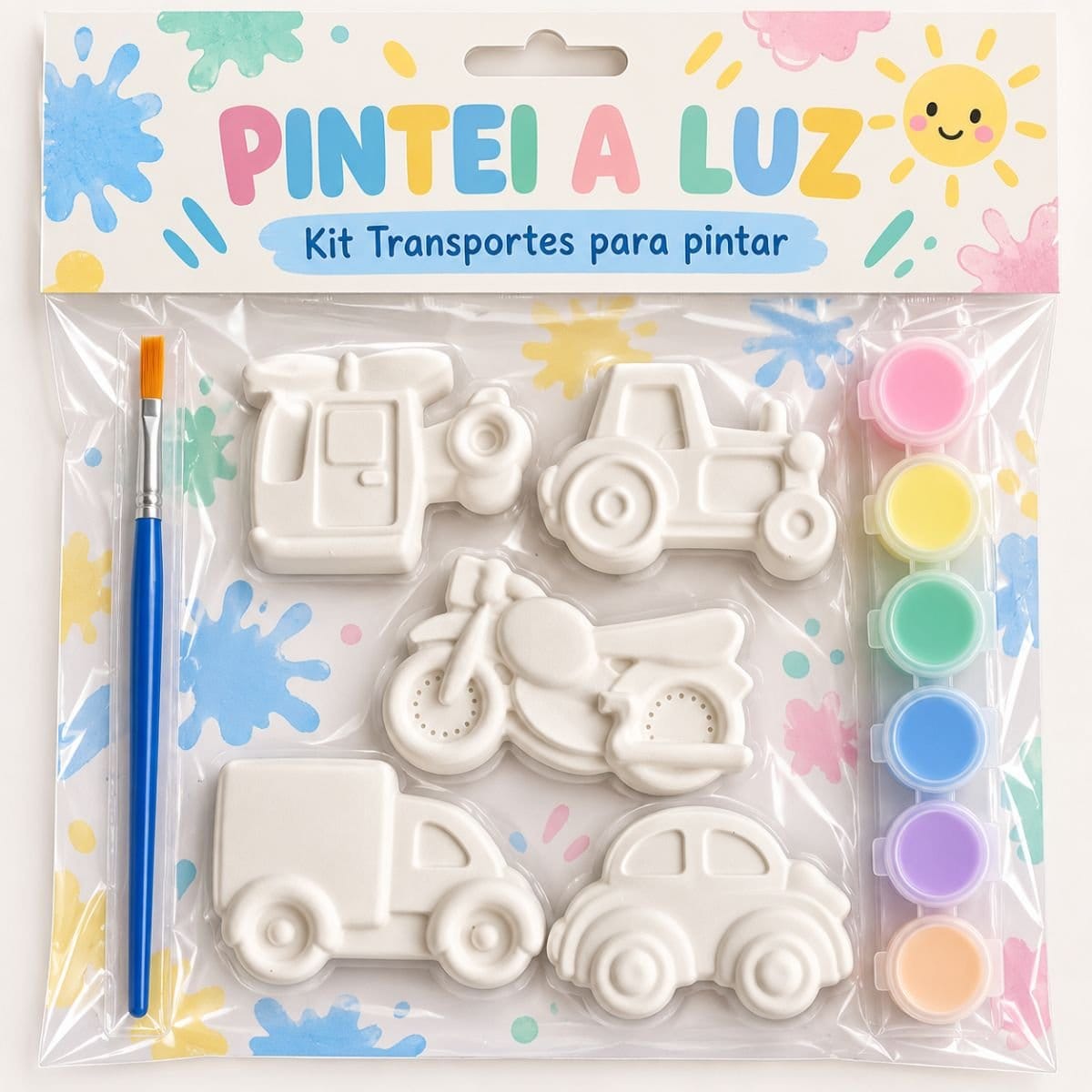 Kit Mundo dos Transportes para Pintar - Foto 1
