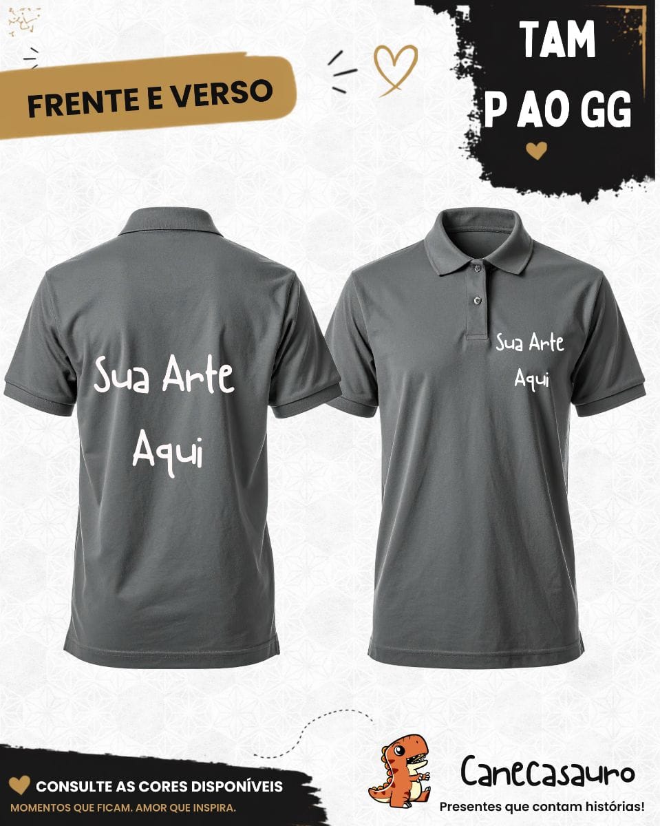 Camiseta polo masculina e faminina - Foto 3