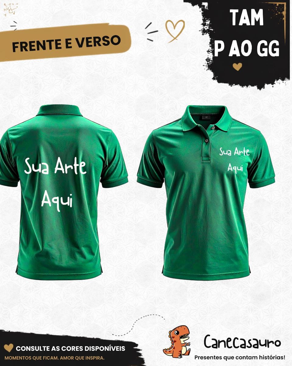 Camiseta polo masculina e faminina - Foto 2