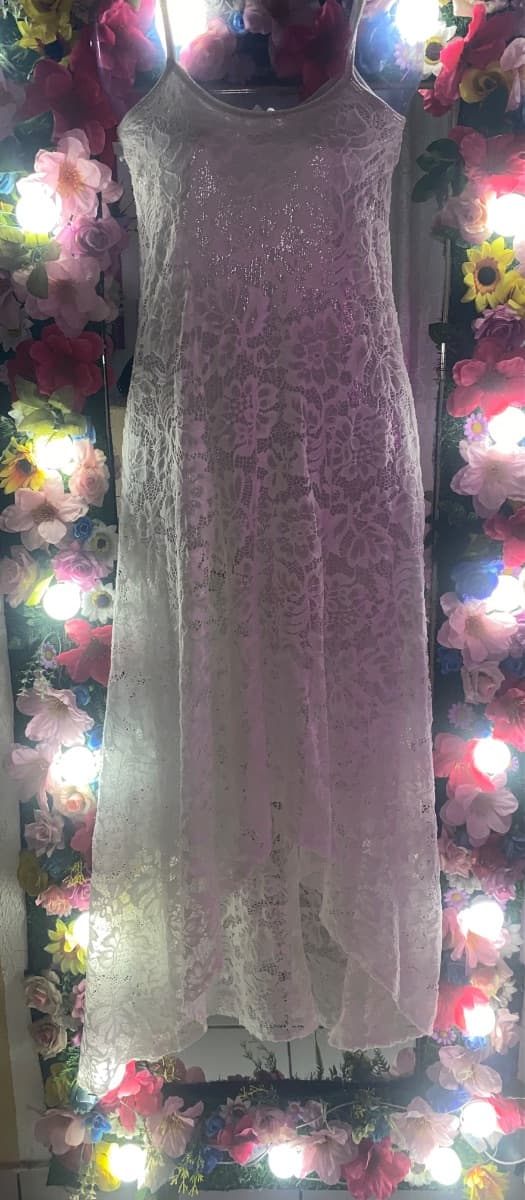 Vestido branco de renda
