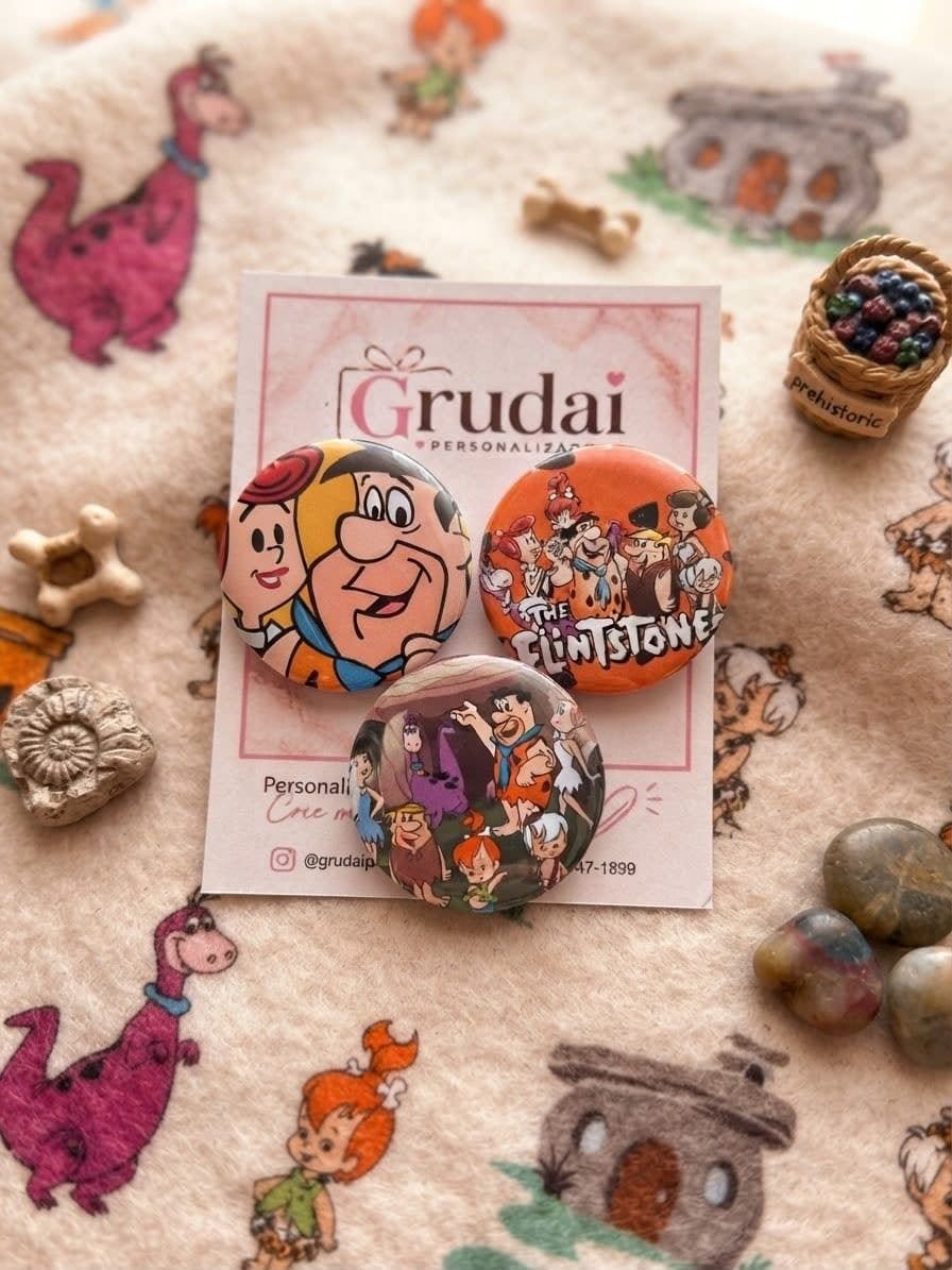 kit bottons alfinetes Flintstones - Foto 2