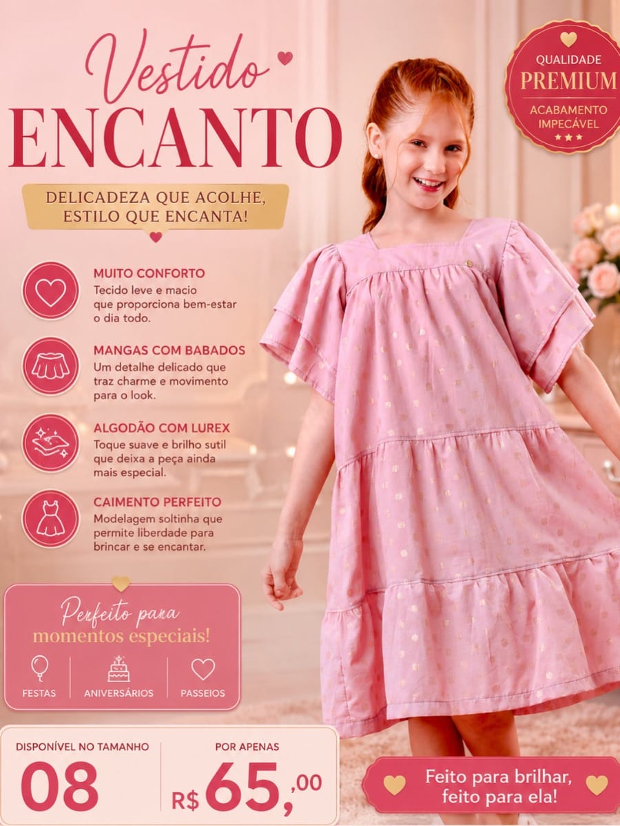 Vestido Infantil - Foto 1