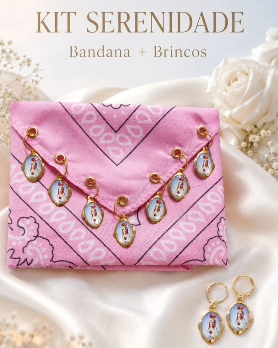 Bandana NOSSA SENHORA DE FÁTIMA ( KIT SERENIDADE) - Foto 3