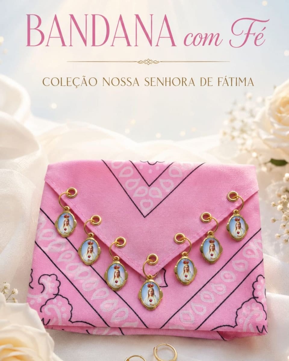 Bandana NOSSA SENHORA DE FÁTIMA ( KIT SERENIDADE)