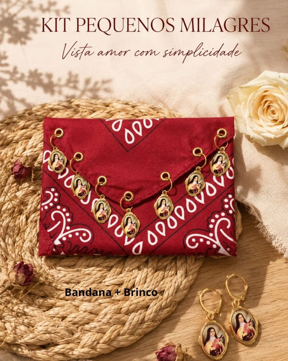 Bandana SANTA TEREZINHA ( KIT PEQUENOS MILAGRES ) - Foto 2
