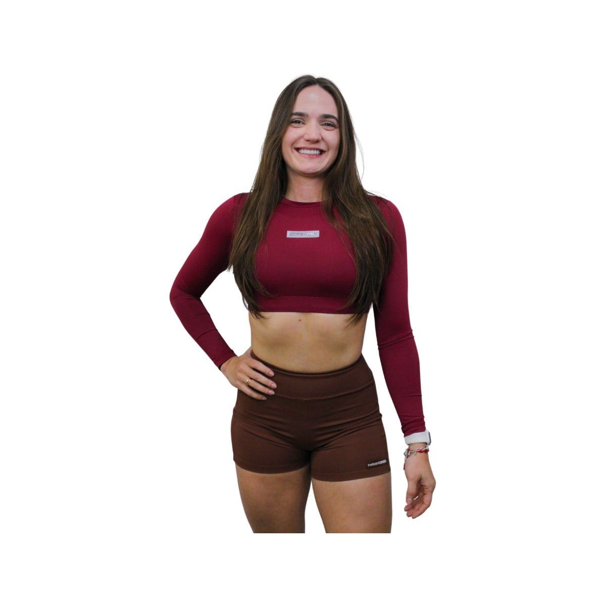 CROPPED MANGA LONGA ROUGE - Foto 1